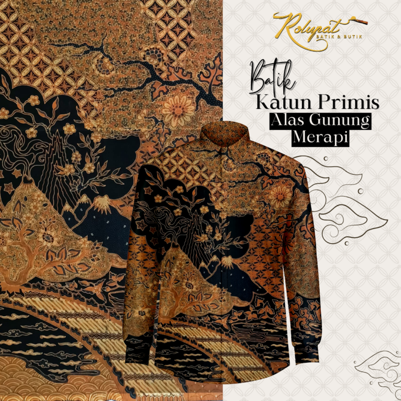Bahan Batik Katun Primis Alasan Gunung Merapi