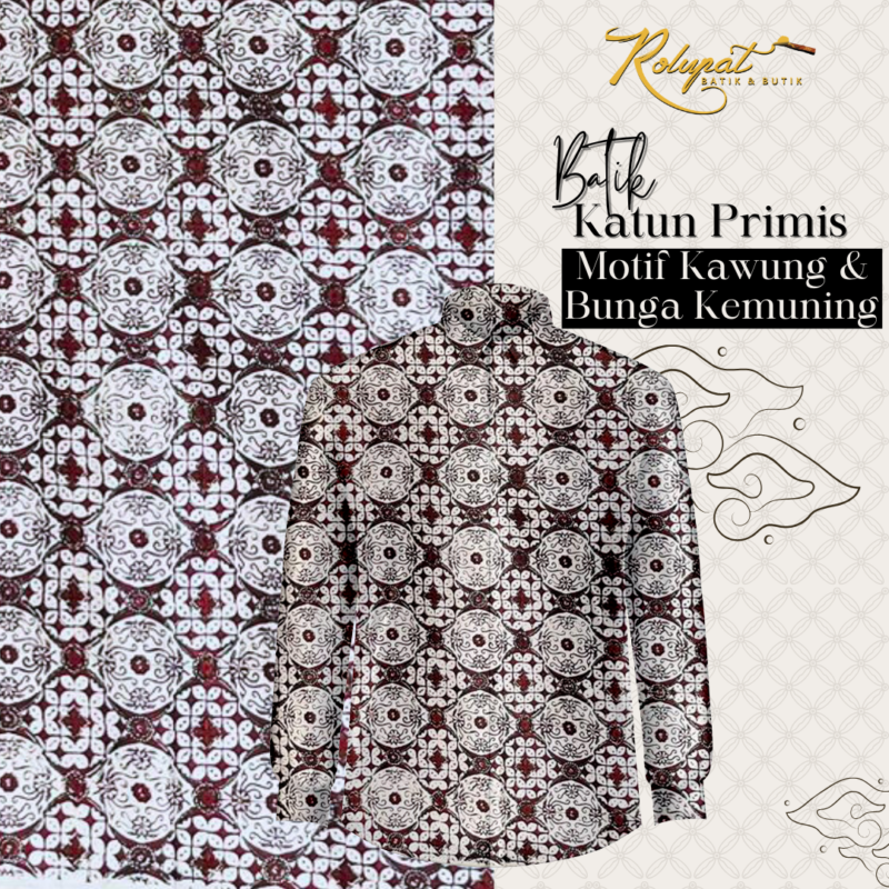 Katun Primis Kawung dan Bunga Kemuning
