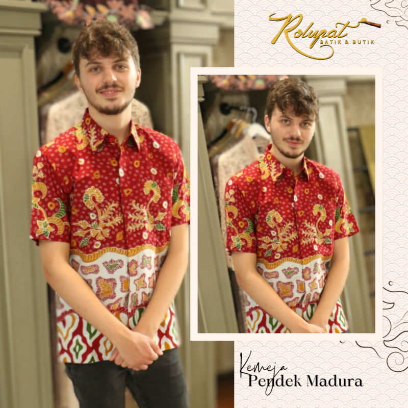 Kemeja Pendek Motif Madura