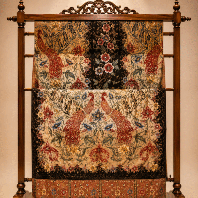 One Set Sutra Cendrawasih Kencana Noir (Kain & Selendang)